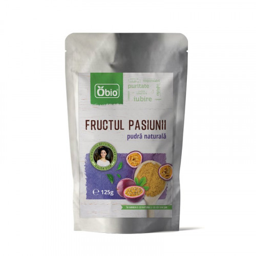 Fructul pasiunii pulbere raw, 125g - Obio Fructul pasiunii pulbere raw, 125g - Obio
