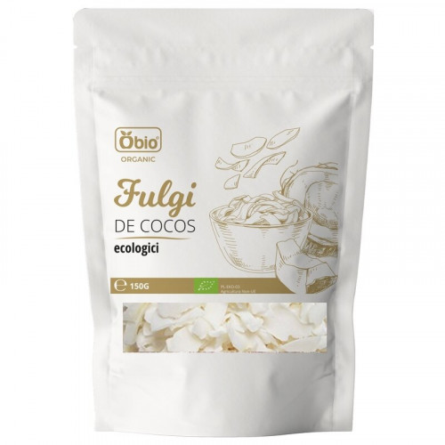 Fulgi de cocos raw bio, 150g - Obio Fulgi de cocos raw bio, 150g - Obio