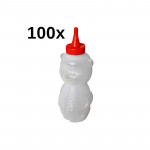 Borcan miere 0.25 kg ursulet cu palnie din plastic (set 100 buc)