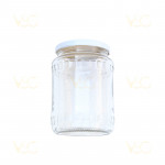 Borcan sticla 720 ml cu capac (set 12 buc)