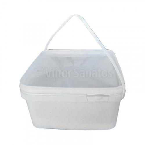 Galeata cu capac patrata 5 litri (buc) Galeata cu capac patrata 5 litri (buc)