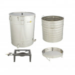 Topitor de ceara cu aburi, cu arzator si cos 100 litri